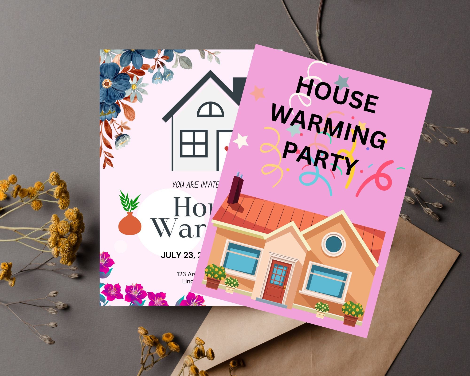 Canva Editable Housewarming Template Invite Minimal Invitation for Canva Editable Housewarming Template Invite Minimal Invitation for