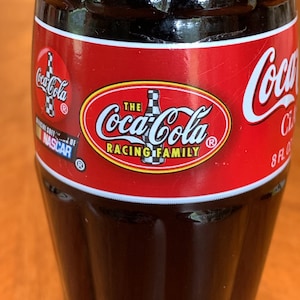 Coke Racing The Coca Cola Racing Family Official Soft Drink of NASCAR 8 Oz Bottle ...