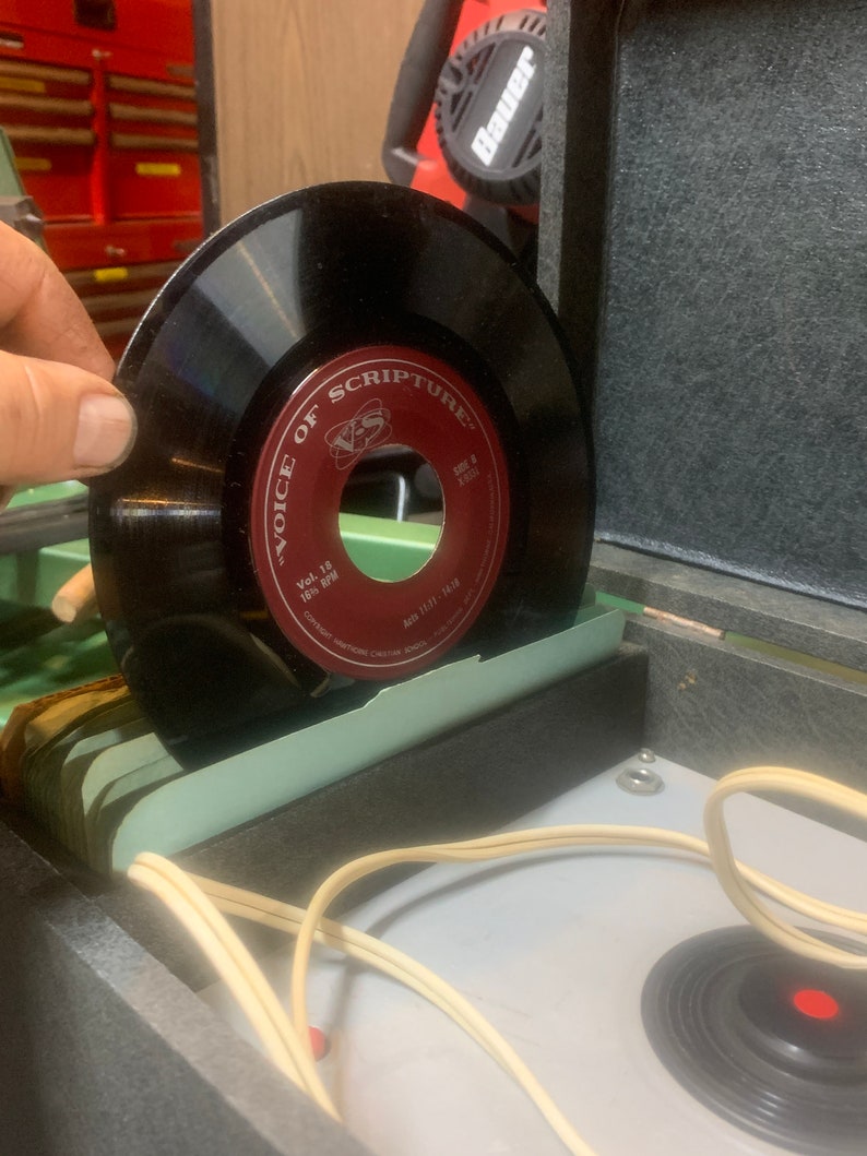 Vintage 'voice of Scripture' Record Player & Record Set - Etsy