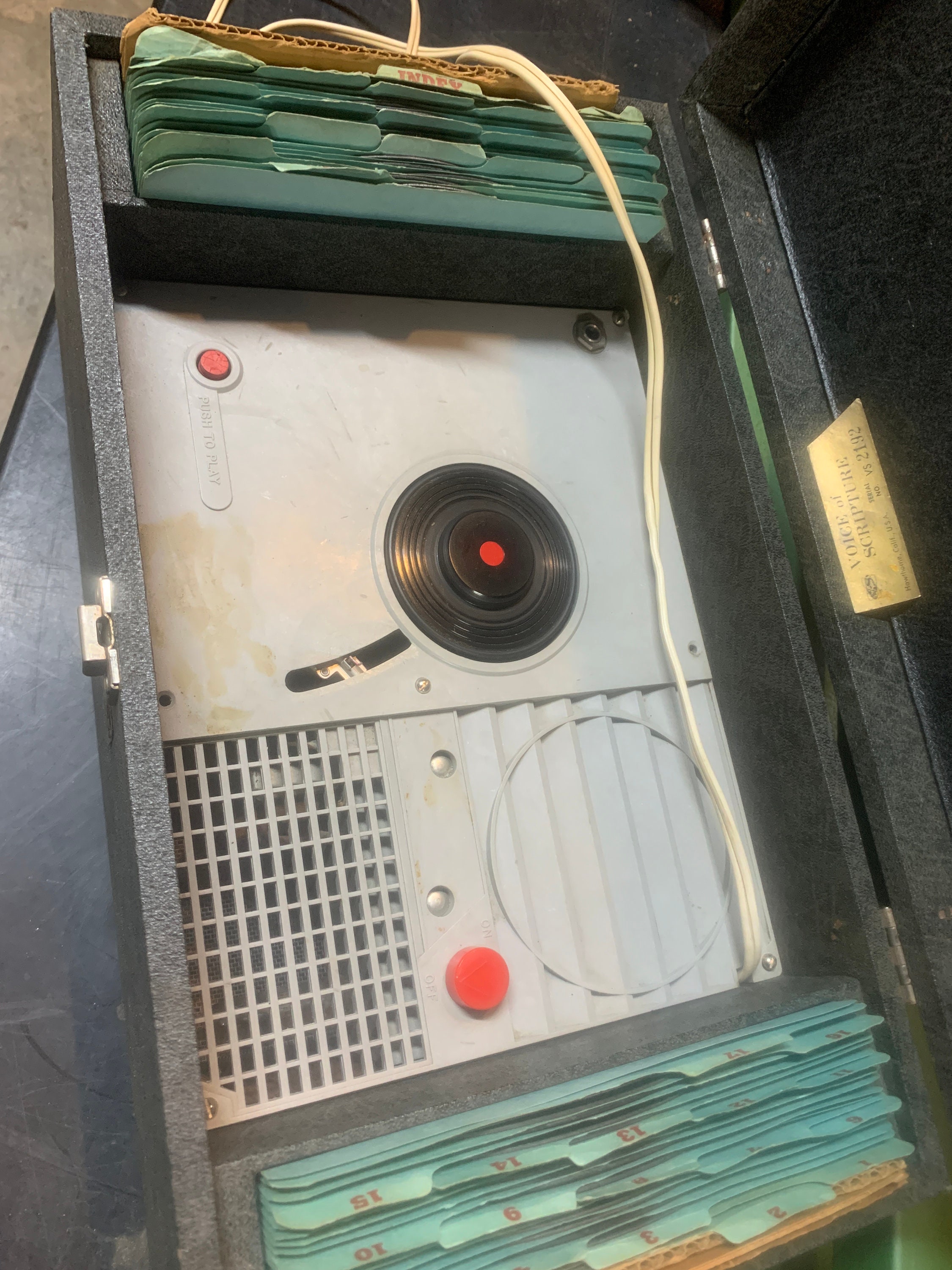 Vintage 'voice of Scripture' Record Player & Record Set - Etsy