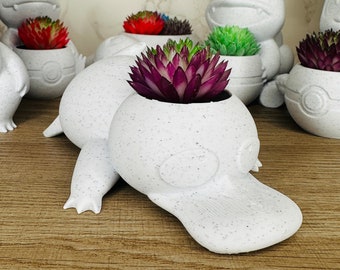 Pokémon | Psyduck | White Marble Planter | + Plant Included