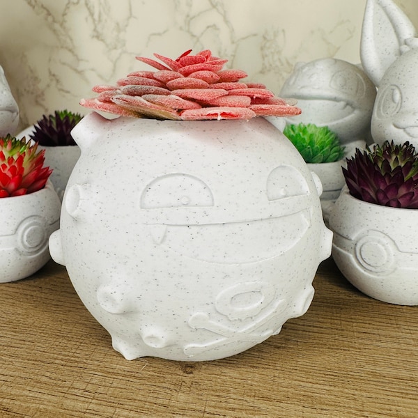 Pokémon | Koffing | White Marble Planter | + Plant Included