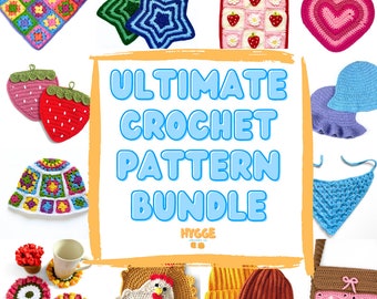 PAQUETE DE PATRONES DE GANCHILLO - Más de 75 patrones de ganchillo HyggeCrochetCo All Access Pass Ultimate Crochet Pattern Bundle Descarga digital instantánea