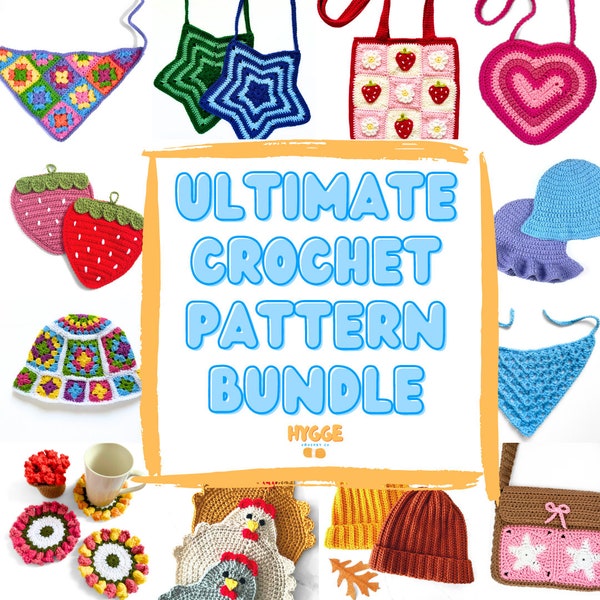 CROCHET PATTERN BUNDLE - 75+ Crochet Patterns HyggeCrochetCo All Access Pass Ultimate Crochet Pattern Bundle Instant Digital Download