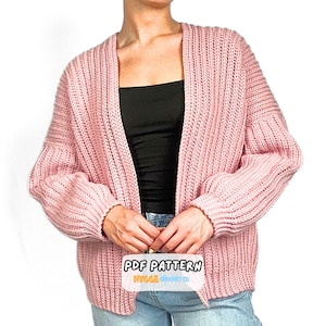 CROCHET PATTERN Easy Cardigan Pattern Crochet Sweater Women's Pullover Top Fall Cardigan Pattern Handmade Gift Instant Digital Download PDF