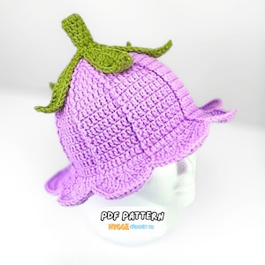 HÄKELANLEITUNG Lily Flower Bucket Hat Muster Easy Fantasy Fairy Ren Faire Kostüm Skurril Witchy Blumenhut Sofortiger digitaler Download PDF