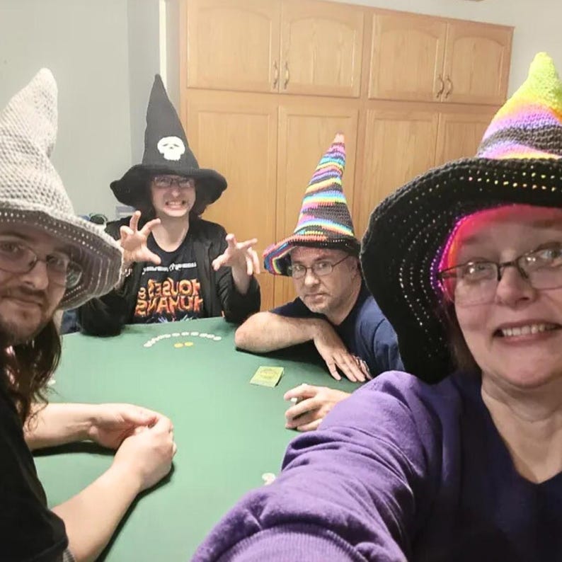 CROCHET PATTERN Easy Witch Hat Crochet Pattern Halloween Crochet Wizard Hat Ren Faire Crochet Fantasy Costume Instant Digital Download PDF image 6