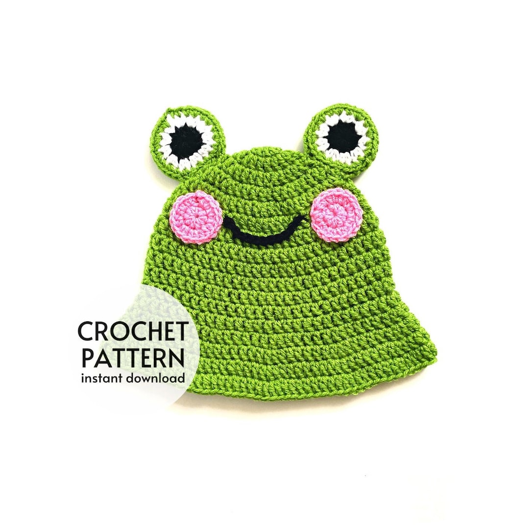 CROCHET PATTERN Easy Frog Bucket Hat Crochet Pattern Instant Digital