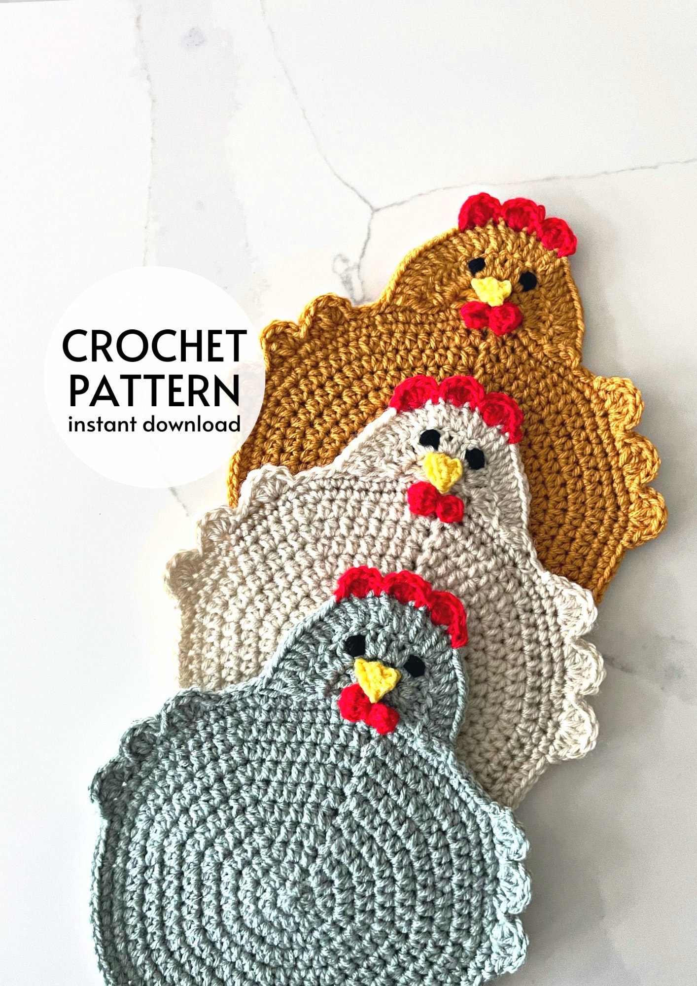 Raji's Craft Hobby: Tshirt Yarn Crochet Trivet Potholder