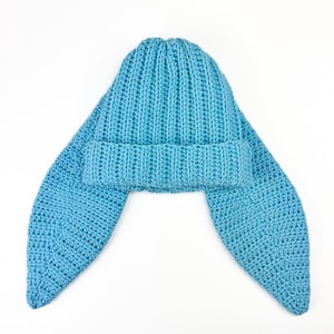 CROCHET PATTERN Bunny Ear Beanie Hat Crochet Pattern Easy Rabbit Ear ...