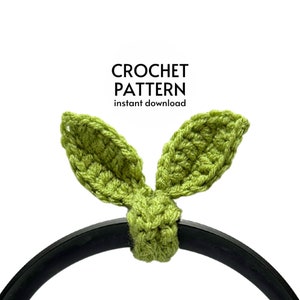 CROCHET PATTERN - Sprout Headphone Accessory Easy Leaf Plant Bookmark Cute Crochet Pattern Cord Organizer Instant Digital Download PDF