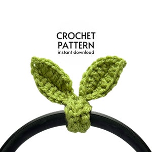 CROCHET PATTERN - Sprout Headphone Accessory Easy Leaf Plant Bookmark Cute Crochet Pattern Gift Cord Organizer Instant Digital Download PDF