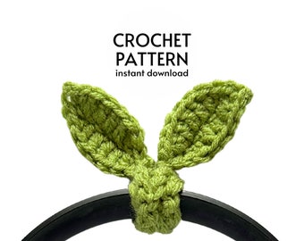 CROCHET PATTERN - Sprout Headphone Accessory Easy Leaf Plant Bookmark Cute Crochet Pattern Cord Organizer Instant Digital Download PDF