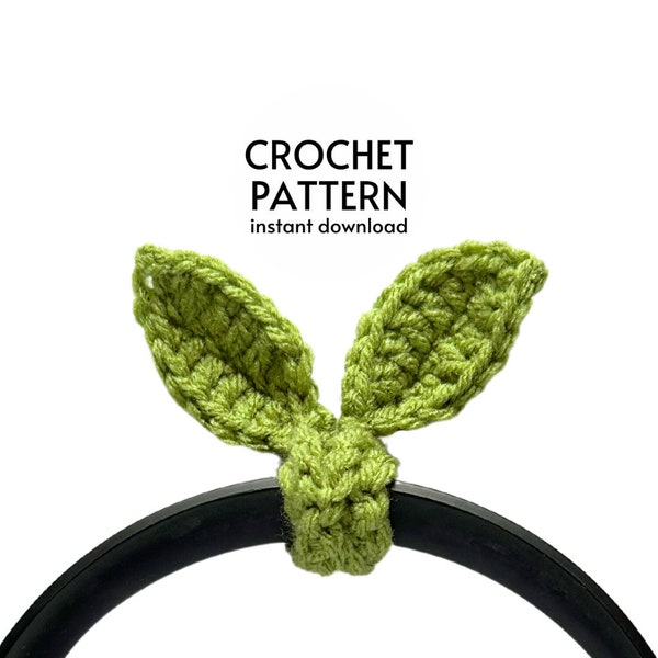 MOTIF AU CROCHET - accessoire casque Sprout marque-page plante feuille facile joli motif au crochet organisateur de cordon téléchargement numérique instantané PDF