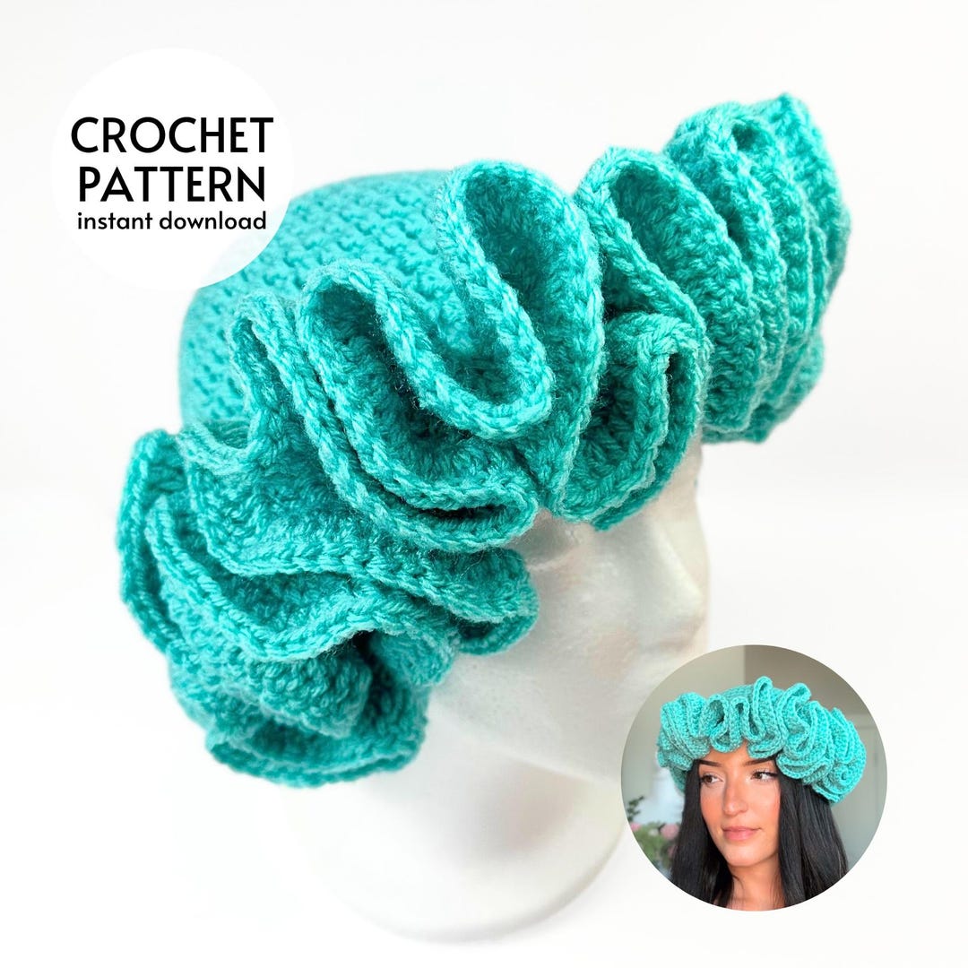 CROCHET PATTERN Easy Ruffle Hat Pattern Summer Crochet Hat Women's ...