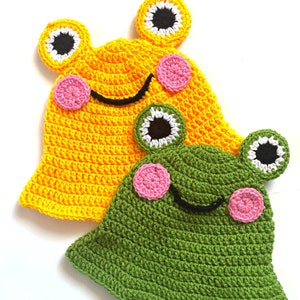 CROCHET PATTERN - Easy Frog Bucket Hat Crochet Pattern Instant Digital ...