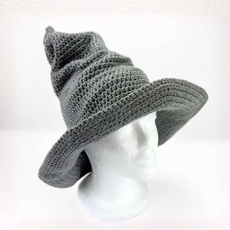 CROCHET PATTERN Easy Witch Hat Crochet Pattern Halloween Crochet Wizard Hat Ren Faire Crochet Fantasy Costume Instant Digital Download PDF image 8