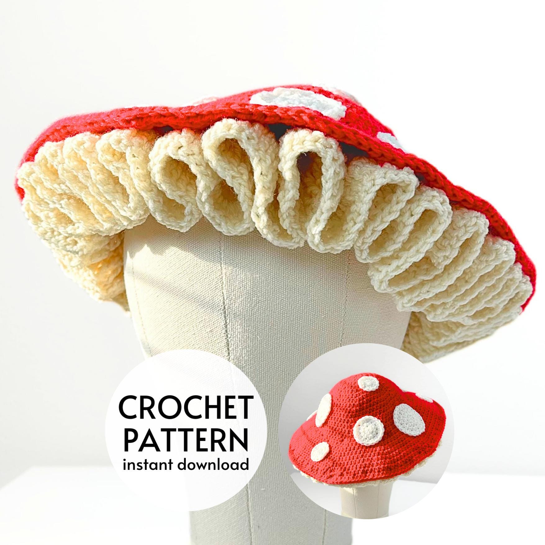 26 Mushroom Hat Crochet Patterns for Cottagecore, Fantasy, and Everyday Wear 11 Crochet Pattern Mushroom Hat Crochet Pattern Easy Crochet