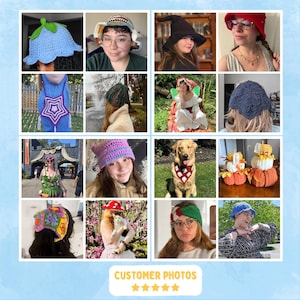 GEHAAKT PATROON - Eenvoudig gestreepte kattenoorbeanie haakpatroon pdf, geschikt voor beginners, trendy kattenhoed heren en dames Instant digitale download afbeelding 9