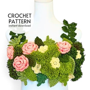 CROCHET PATTERN Garden Fairy Top Pattern Flower Shirt Plant Crop Top Boho Fantasy Clothing Ren Faire Summer Crochet Top Digital Download PDF
