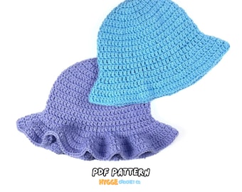 SCHEMA ALL'UNCINETTO - Schema base all'uncinetto per cappello a secchiello in PDF, schema per cappello all'uncinetto adatto ai principianti, download digitale istantaneo, schema per cappello estivo