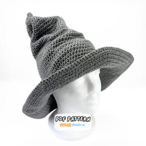 PATRÓN DE GANCHILLO Patrón de ganchillo de sombrero de bruja fácil Sombrero de mago de ganchillo de Halloween Disfraz de fantasía de ganchillo de Ren Faire Descarga digital instantánea en PDF
