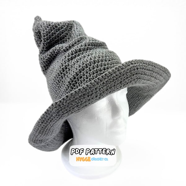 HÄKELANLEITUNG Easy Hexenhut Häkelanleitung Halloween Fantasy Häkelhut Ren Faire Fantasy Kostüm Sofortiger digitaler Download PDF