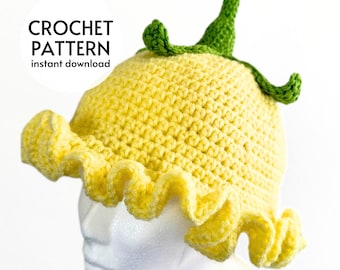 CROCHET PATTERN Easy Flower Bucket Hat Pattern Fantasy Fairy Ren Faire Costume Witchy Crochet Hat Pattern Gift Instant Digital Download PDF