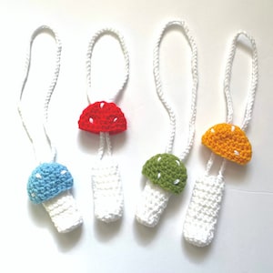 Crochet Pattern Instant Download Easy Mushroom Stash Lanyard Crochet Pattern Mushroom Lighter Holder Stash Necklace Crochet Chapstick Holder Mushroom Bag