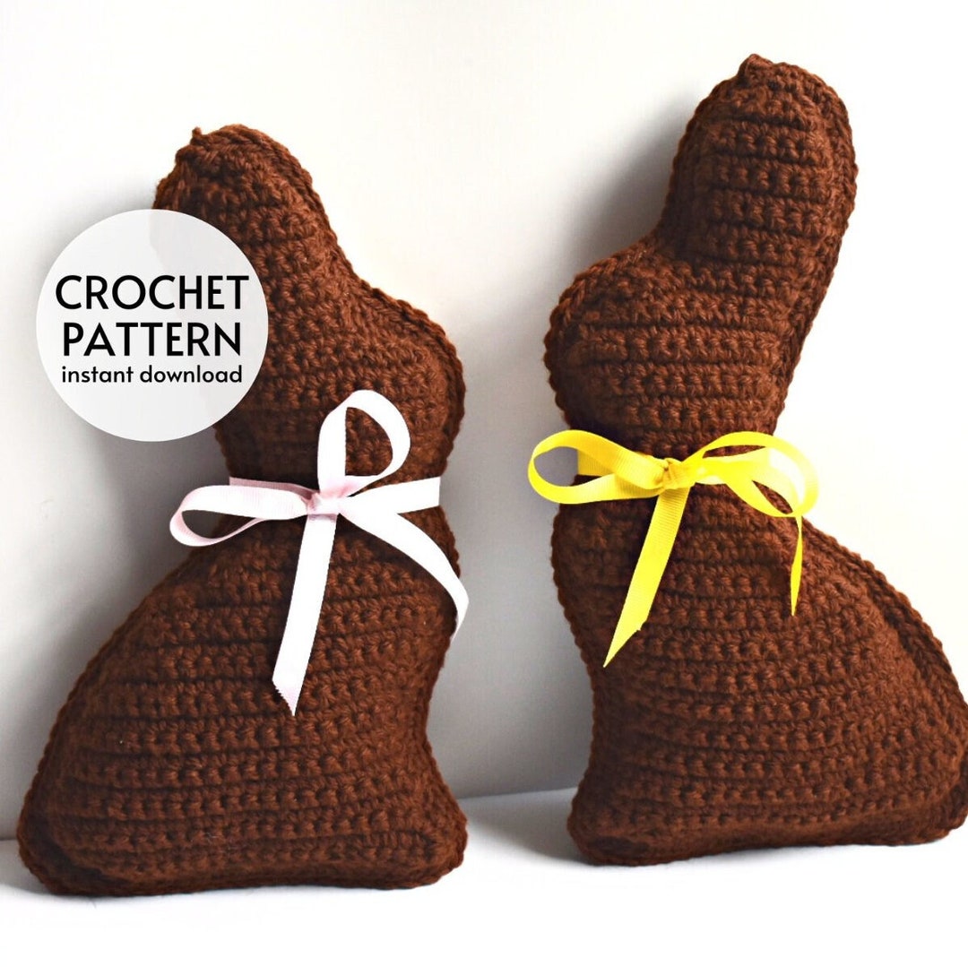 CROCHET PATTERN Chocolate Easter Bunny Crochet Pattern Easy Easter Rabbit Beginner Friendly Crochet Pattern PDF Instant Digital Download