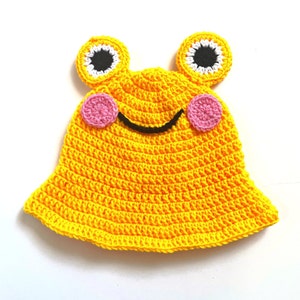 CROCHET PATTERN - Easy Frog Bucket Hat Crochet Pattern Instant Digital ...