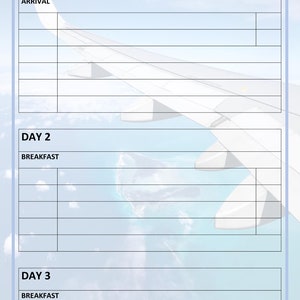 Sample Travel Itinerary, Printable Itinerary, Instant Download, Travel ...