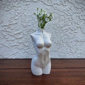 Marble Flower Body Vase - Vase Female - Home Decor 7in - 18cm