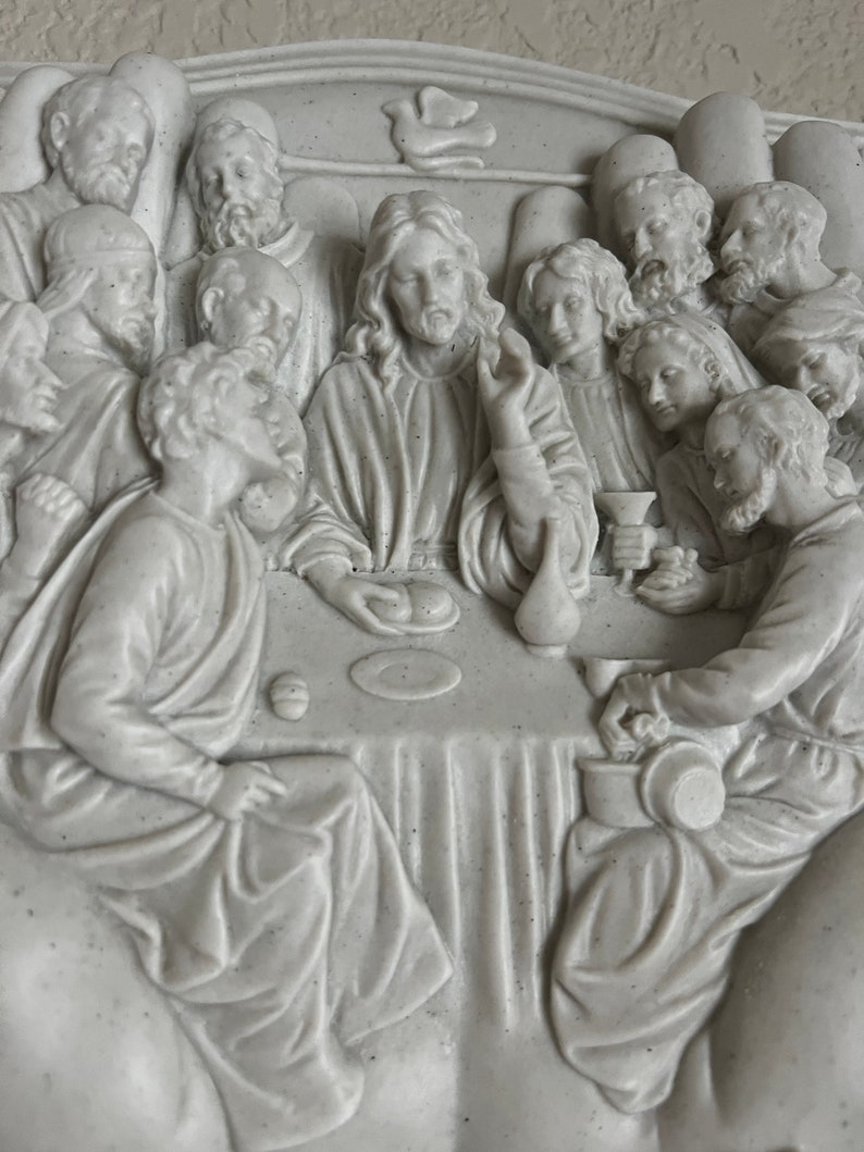 The Last Supper Marble Wall Decor Sculpture 9in 23cm Etsy