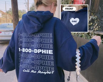 1-800 Custom Sorority Sweatshirt, Trendy Sorority Hoodie or Crewneck, Big Little Reveal Gift, Sorority Apparel & Merch, Classic Collection