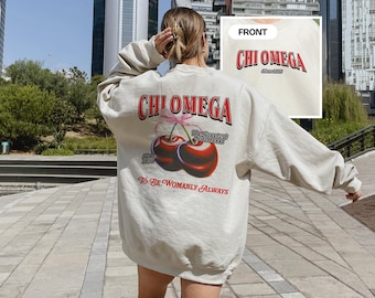 The Sweetest Sisterhood Custom Sorority Sweatshirt, Cherry Aesthetic Sorority Merch, Sorority Hoodie or Crewneck, Big Little Reveal Gift