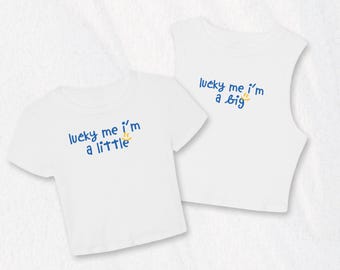 Lucky Me Big Little Baby Tees & Tank Tops, Sorority Reveal Shirts