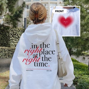 Delta Zeta Sorority Sweatshirt, Right Place Right Time Delta Zeta Affirmations Hoodie or Crewneck, Aesthetic & Trendy Sorority Merch for DZ