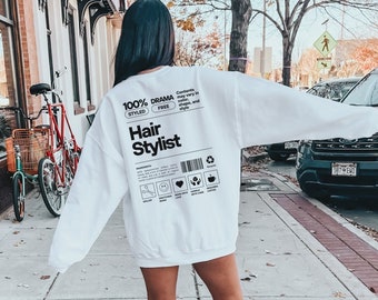 Hairstylist Sweatshirt Funny Hairdresser Gift Hair Stylist Crewneck Hairstylist Gift Hair Dresser Shirt Trendy Hair Therapist Sweatshirt