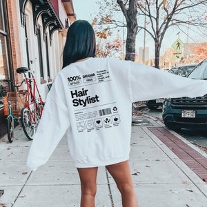 Hairstylist Sweatshirt Funny Hairdresser Gift Hair Stylist Crewneck Hairstylist Gift Hair Dresser Shirt Trendy Hair Therapist Sweatshirt