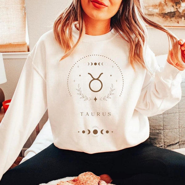 Taurus Sweatshirt Astrology Sweater Taurus Gift Birthday Taurus Shirt Horoscope Birthday Crewneck May Birthday Gift Cute Zodiac Pullover