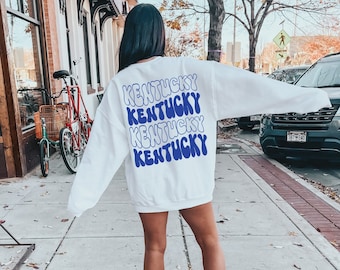 Kentucky Sweatshirt University Sweatshirt Vintage College Sweatshirt KY Basketball Clothing University Crewneck Retro Game Day Apparel