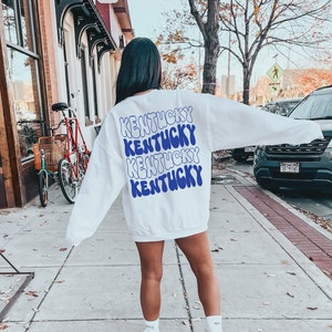 Kentucky Sweatshirt University Sweatshirt Vintage College Sweatshirt KY Basketball Clothing University Crewneck Retro Game Day Apparel