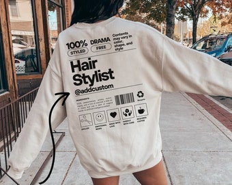 Hairstylist Sweatshirt Hair Stylist Crewneck Funny Hairdresser Gift Hairstylist Gift Hair Dresser Shirt Trendy Hair Therapist Sweatshirt