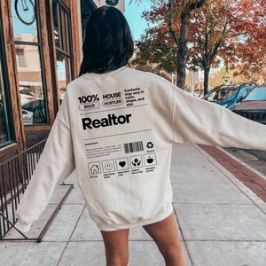 Realtor Sweatshirt Real Estate Tshirt Funny Realtor Gift House Hustler Crewneck Real Estate Agent Gift Funny Broker Shirt Sold by Pullover