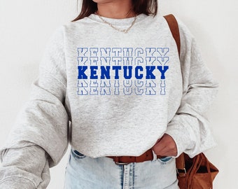 Kentucky Sweatshirt KY Sweatshirt Vintage Varsity Sweater College Tailgate Apparel Game Day Shirt University Crewneck Basketball Sports Gift