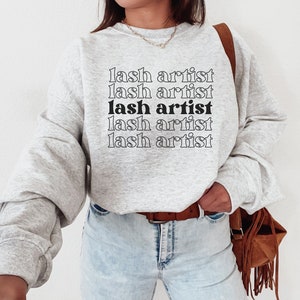 Lash Artist Sweatshirt, Lash Tech Shirt, Retro Eyelash Boss Sweater, Somebodys Bomb Ass Lash Artist, Gift for Lash Technician, Esthetician