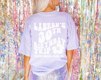 Custom 30th Birthday Shirt 30th Bday Party Tshirts 30th Vacation T-shirts Dirty 30 Tee 1993 Birthday Shirt Dirty Thirty Party Vacation Shirt