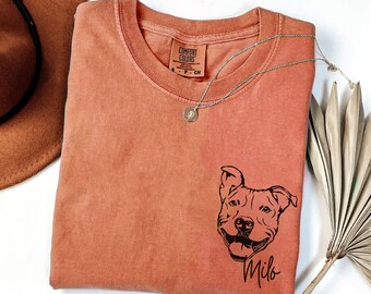 Custom Pitbull Shirt Personalized Unisex TShirt for Pitbull Owner Gift for Pitbull Mama Crewneck Customized Dog Dad T Shirt Pitbull Mom Tee