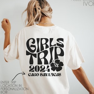 Custom Girls Trip Shirt Personalized Vacation Tshirt Girls Weekend Gift Beach Trip T-shirt Group Matching Shirt Family Trip Tees 2024 Vacay